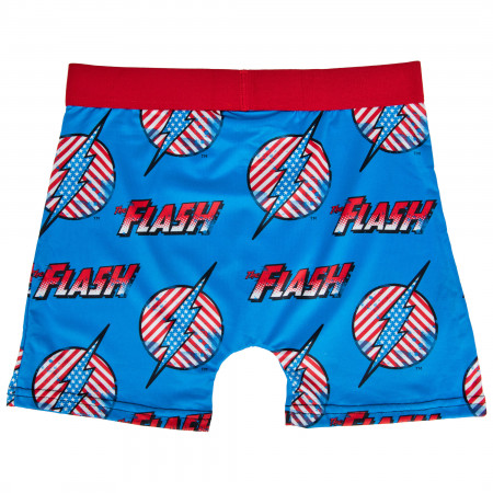 DC Comics Flash Symbols and Text Aero Boxer Briefs Underwear